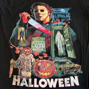 Universal Studios Halloween Horror Nights 2022 Graphic Ringer Shirt Est Size L